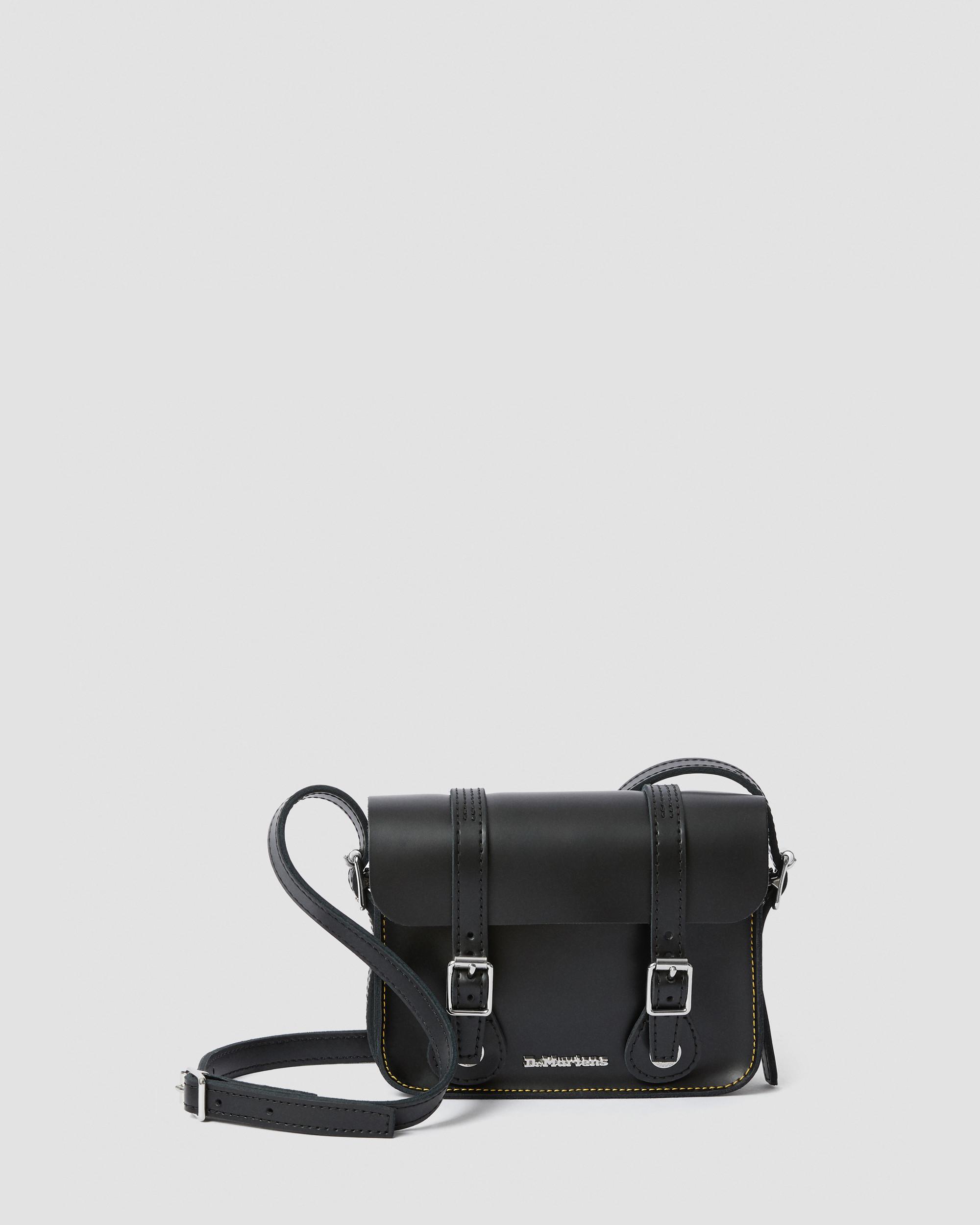 7 Inch Leather Crossbody Bag in Black | Dr. Martens