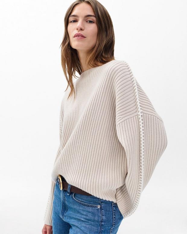 Ingrid Boatneck Wool Sweater - Light Oat | rag & bone