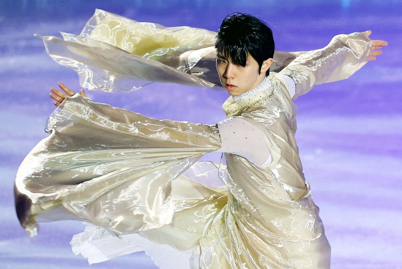 フィギュア 羽生結弦さん、被災地・宮城で野村萬斎さんと鎮魂の舞