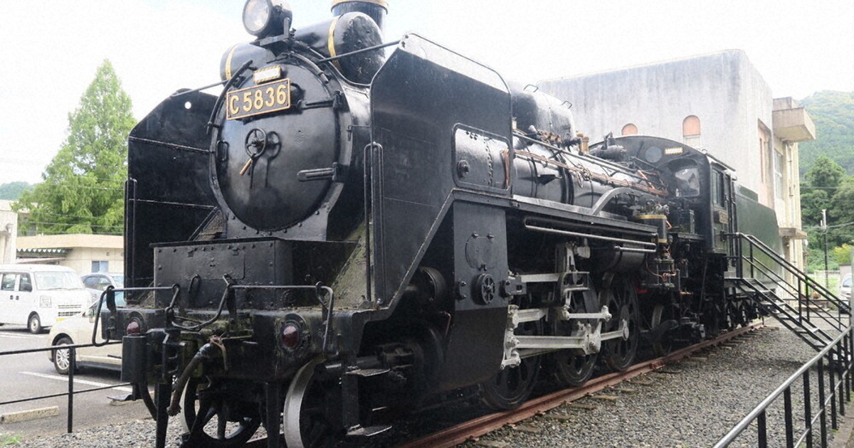 つり上がる蒸気機関車 C58 引っ越し大作戦！ 市立美祢図書館前→市役所