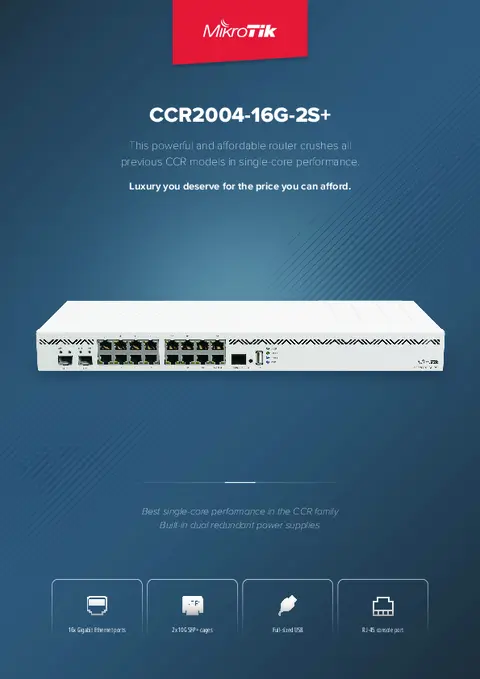 MikroTik · CCR2004-16G-2S+
