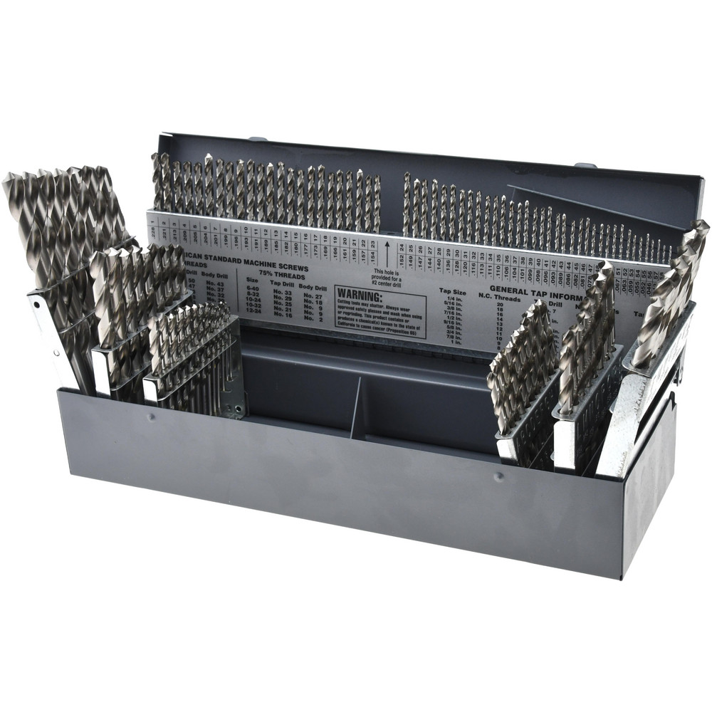 Hertel - Drill Bit Set: Jobber Length Drill Bits, 0.04
