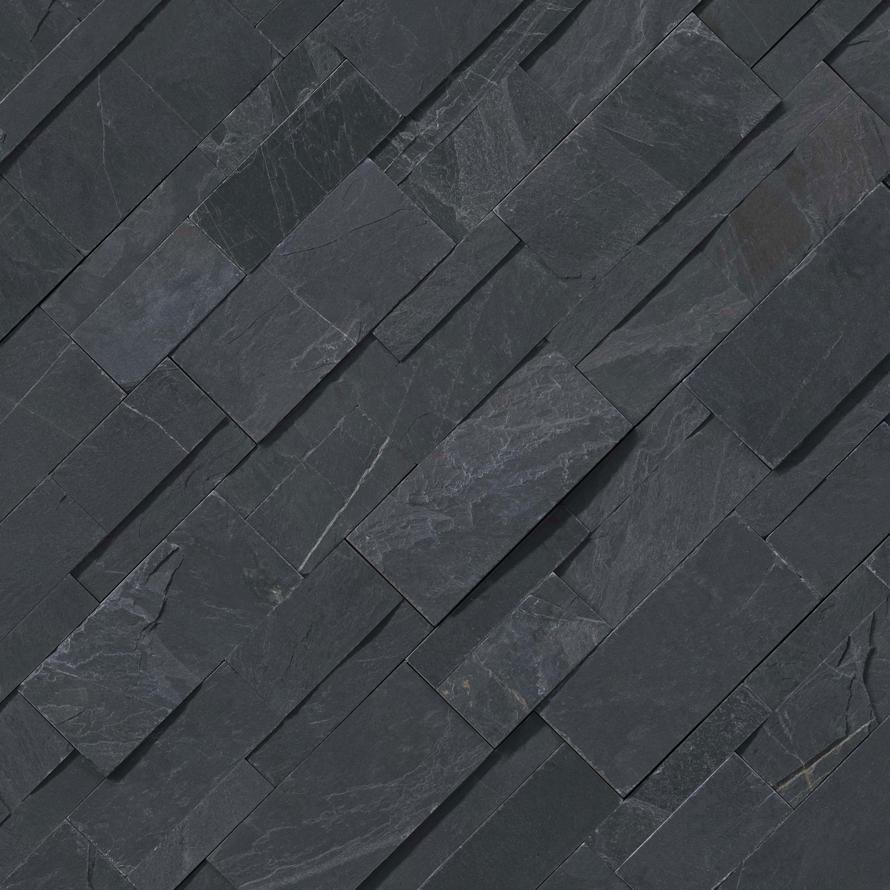 XL Premium Black Stacked Stone - MSI Wall Tile