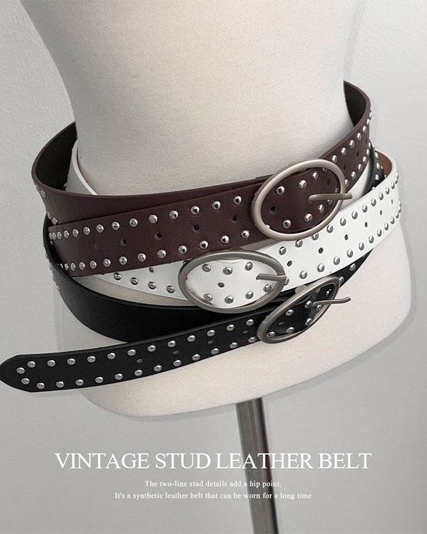スタッズレザーベルト | ファッション通販サイト NUGU