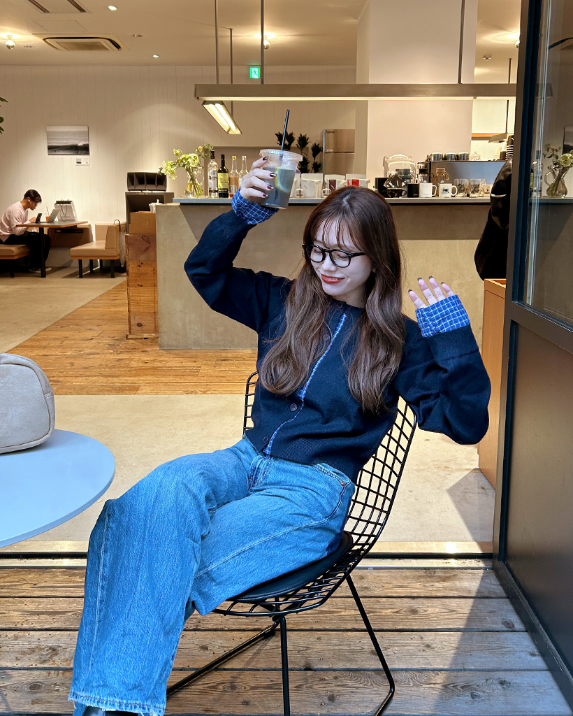 チェックバイカラーニットカーディガン | ファッション通販サイト NUGU