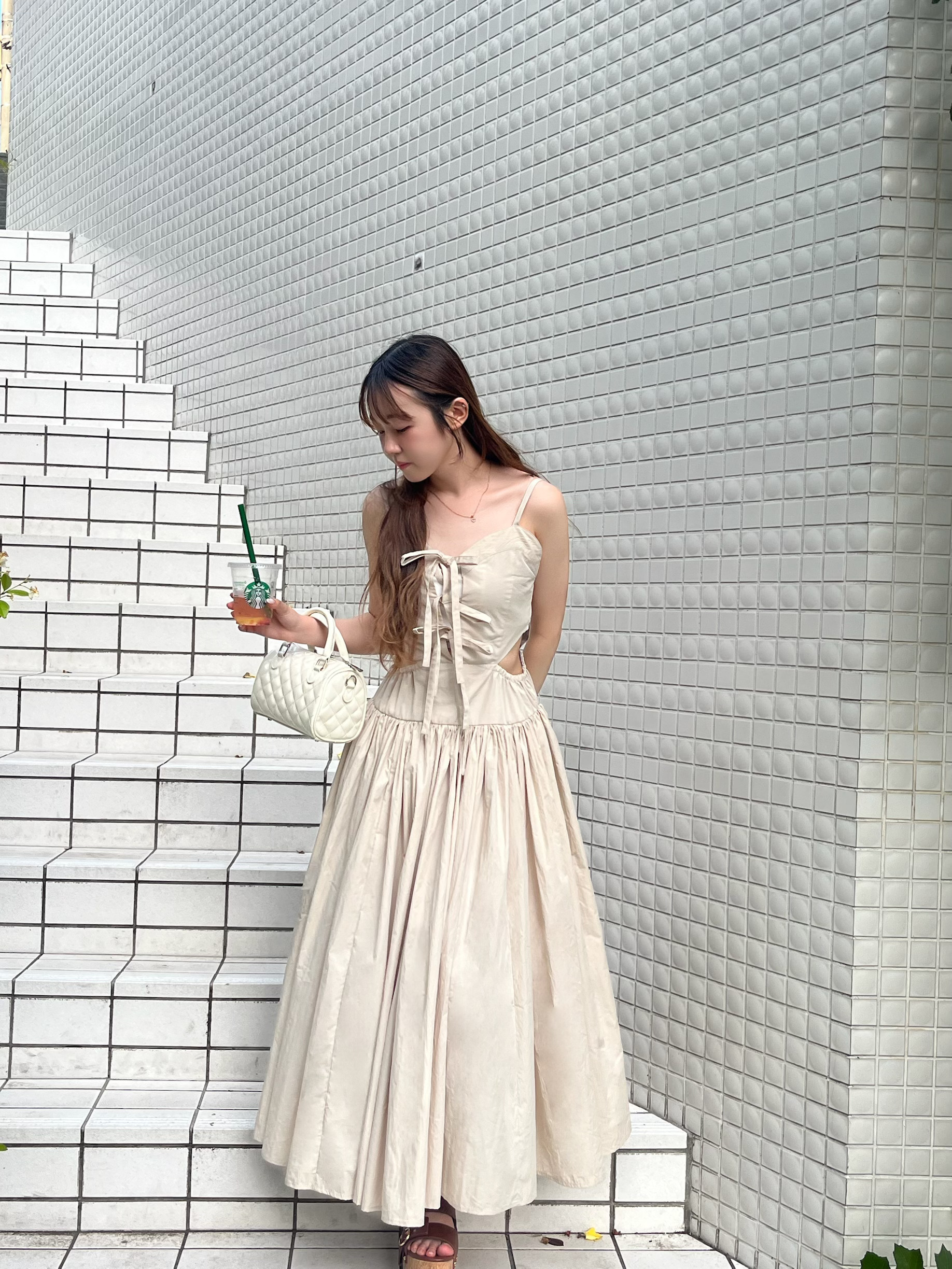 ribbon slit summer one-piece | ファッション通販サイト NUGU