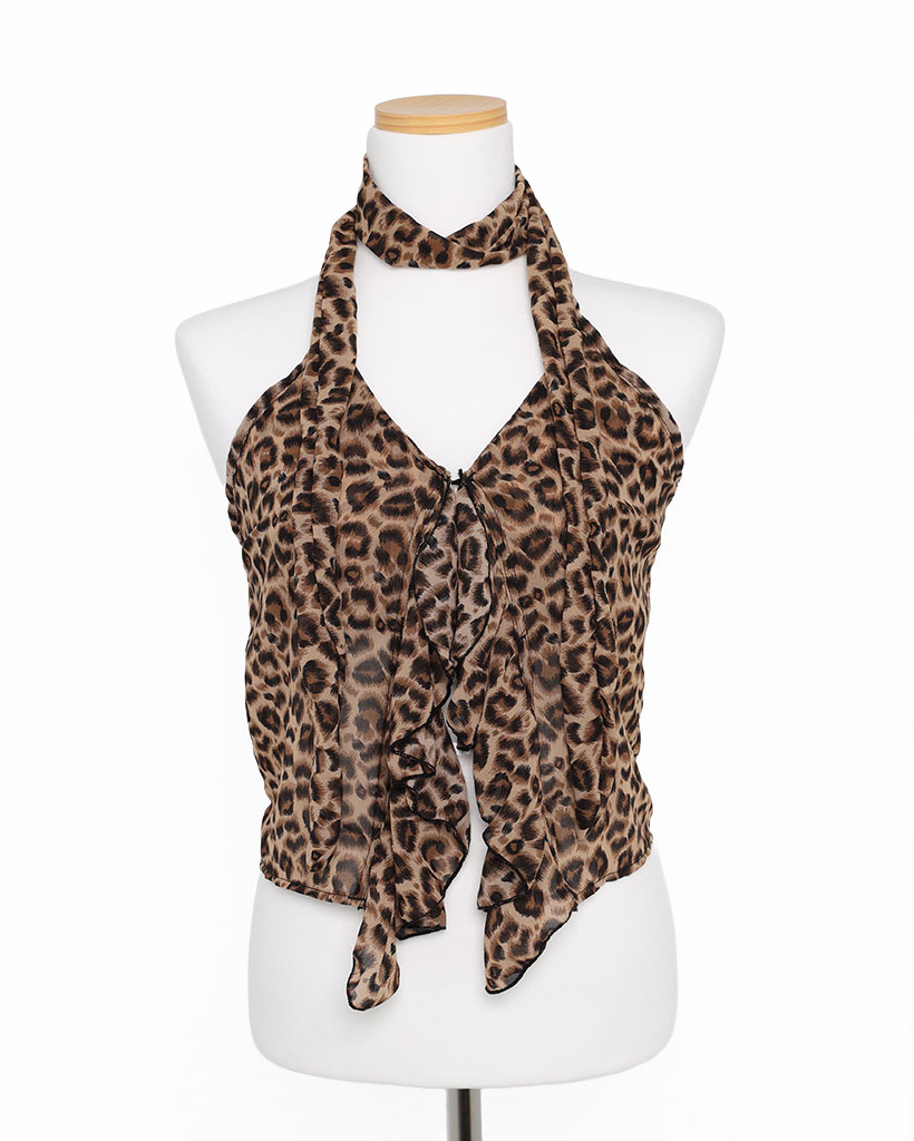 ヒョウ柄フリルキャミソール | ファッション通販サイト NUGU