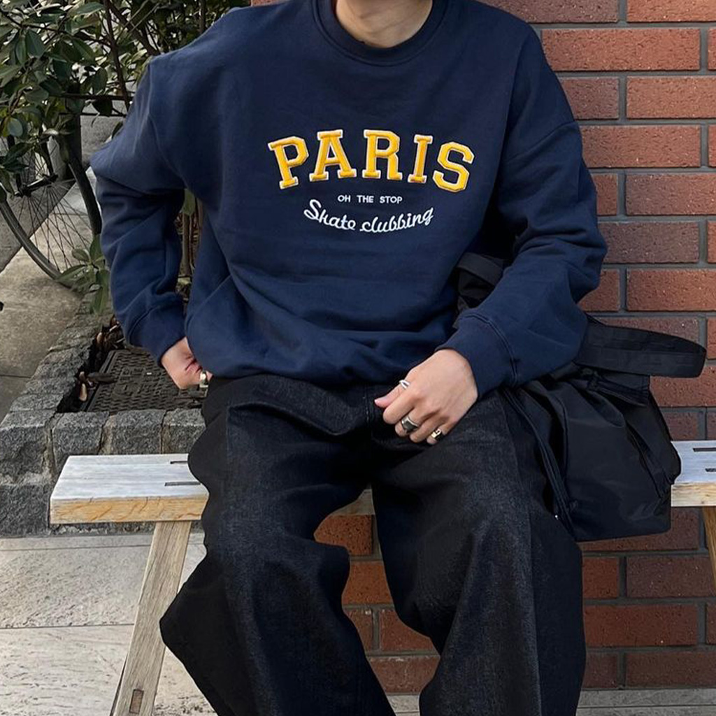 ユニセックスparisステッチスウェット | ファッション通販サイト NUGU