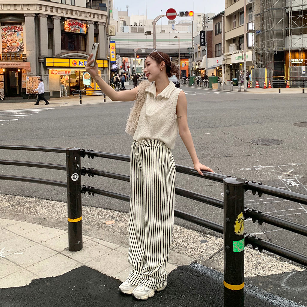 ストライプワイドパンツ | ファッション通販サイト NUGU