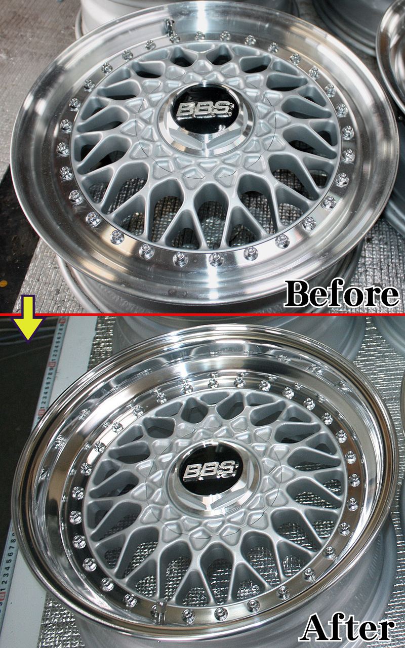 BBS-RSリム修正＆深リム交換｜㈲オートサービス西のブログ