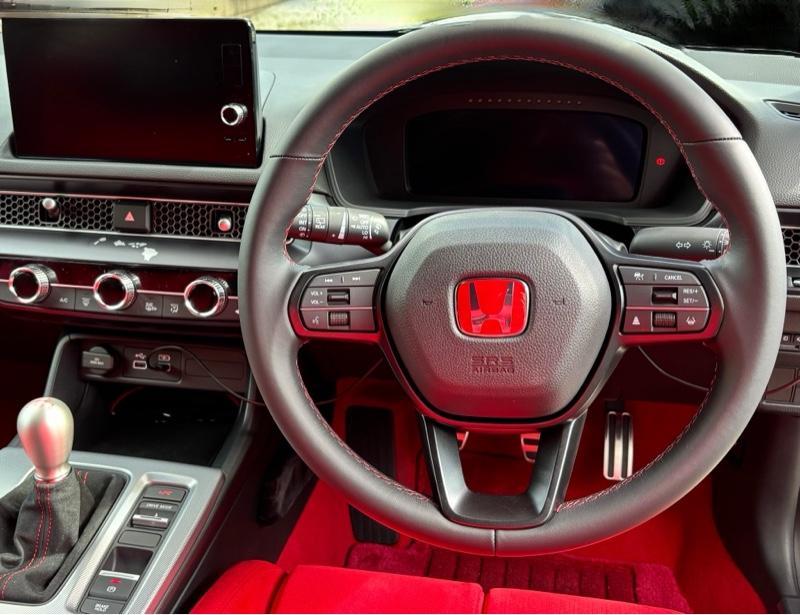 ホンダ(純正) 本革/革巻ステアリング のパーツレビュー | シビック