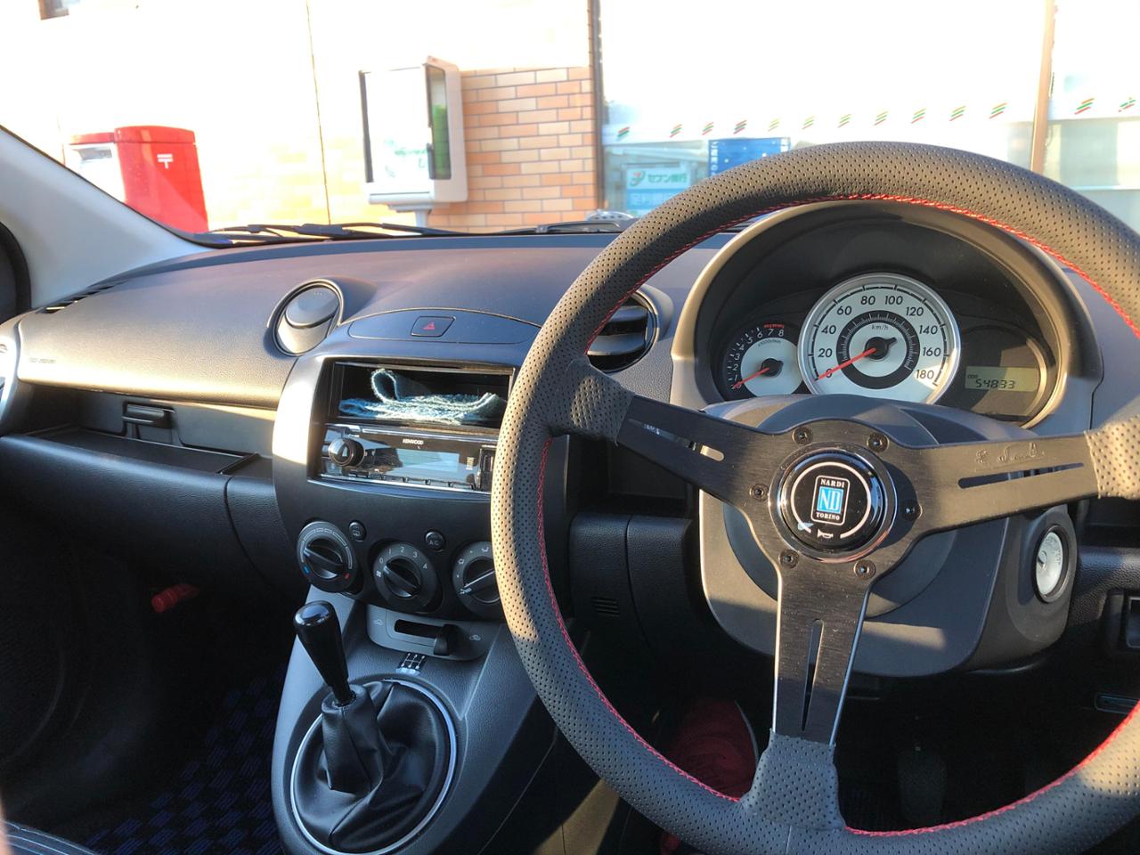 NARDI SPORTS TYPE A パンチングレザー レッドステッチ 360mm (再