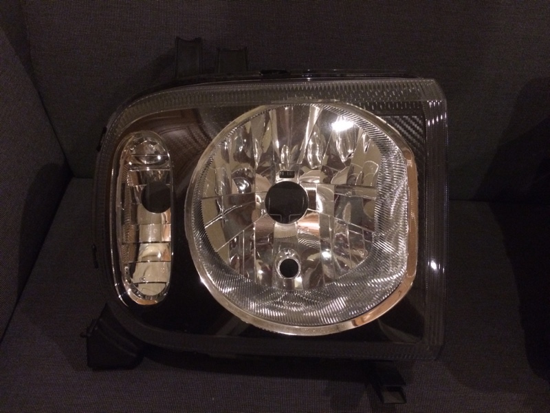 ヘッドライトインナーのブラックアウト（スズキ アルトラパンhe22s