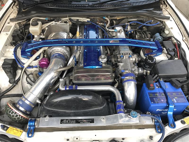 JZA80スープラ インタークーラーパイピング取り回し変更（トヨタ