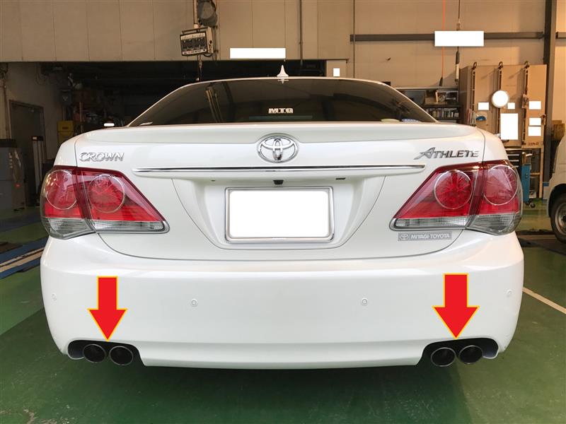 MARK－X G's 4本出し流用の考察について』（トヨタ クラウン