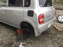 キャンバーアクスル導入（スズキ アルトラパン・HE21S）by @ぱんどらわ