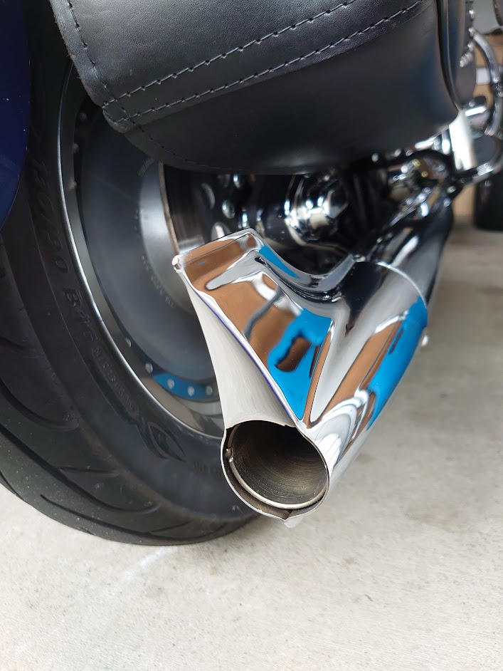 KERKERエンドピース交換 ターンダウン⇒フィッシュテール（ハーレー