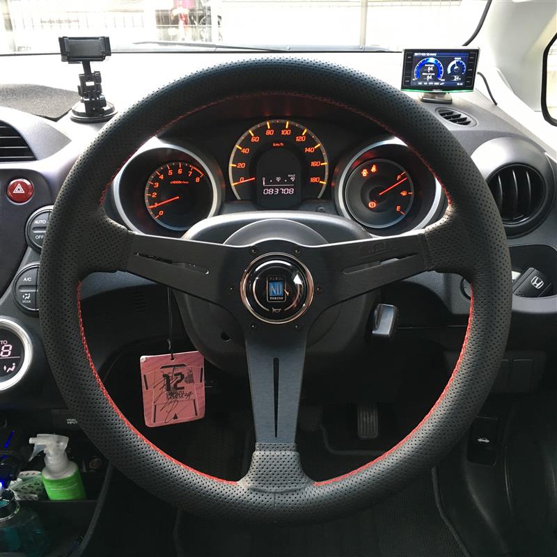 パーソナル グリンタ ステアリング 35Φ ブラック レザー 美品 希少