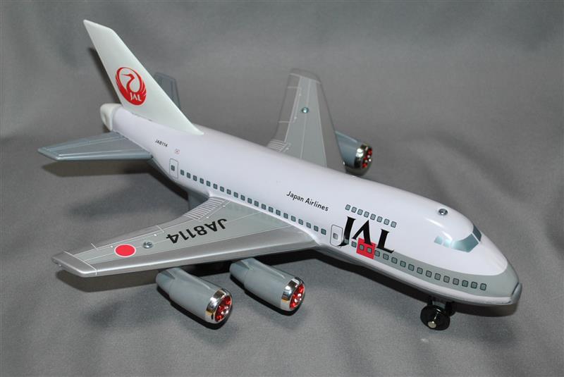 イチコー、ブリキ製 日本航空 ボーイング747 ジャンボジェット｜覆面