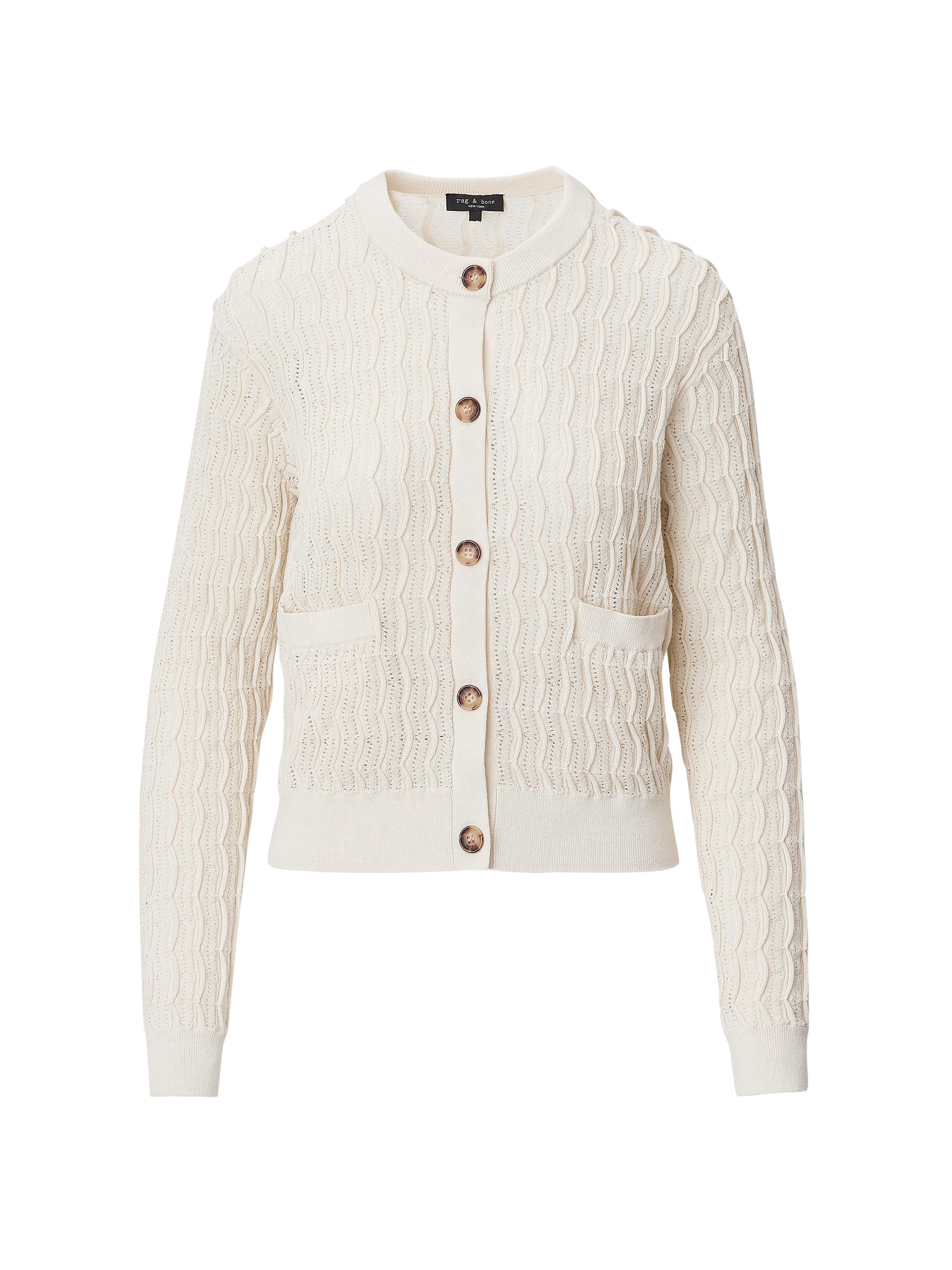 DÔEN Claudie Alpaca-Blend Crewneck Cardigan | Saks Fifth Avenue