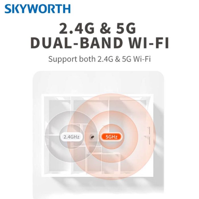 Smart WIFI 4 or 5MP Security Camera with Motion Detection by Skyworth