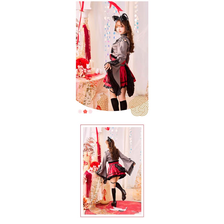 レトロティックレース狐巫女《オリジナルコスプレ8点セット