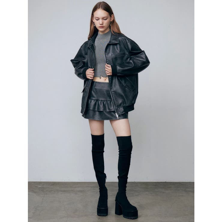 スクエアフィットロングブーツ[品番：MKSW0065822]｜EMODA（エモダ）の