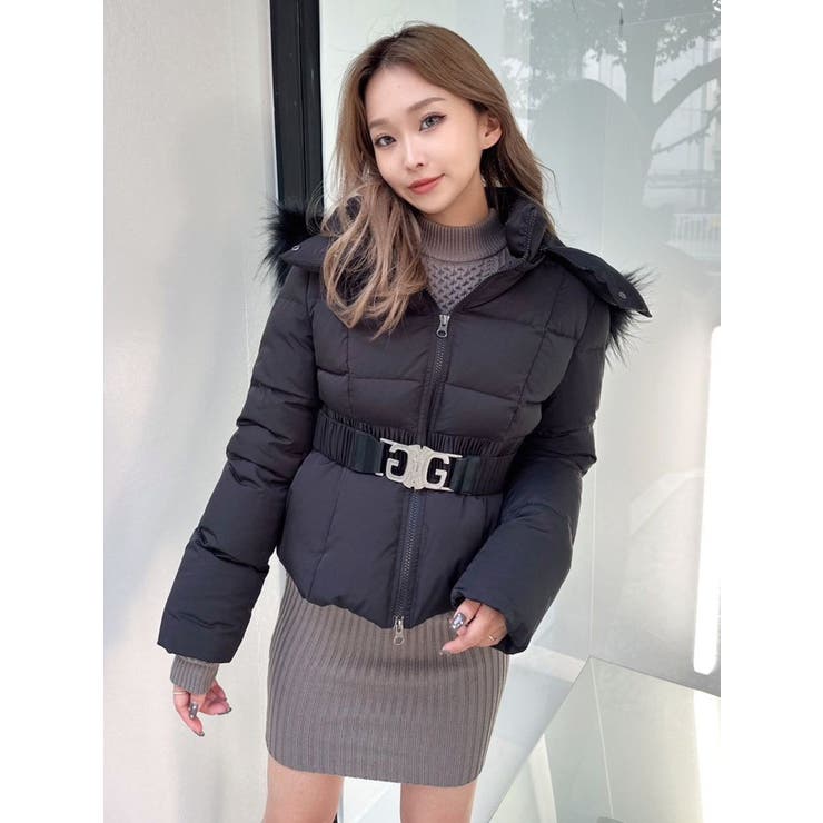 SymmetryGYDAベルト付きショートダウンコート[品番：MKSW0053934