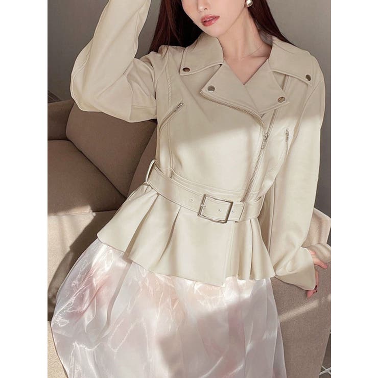 ペプラムライダースジャケット[品番：MKSW0062246]｜RESEXXY