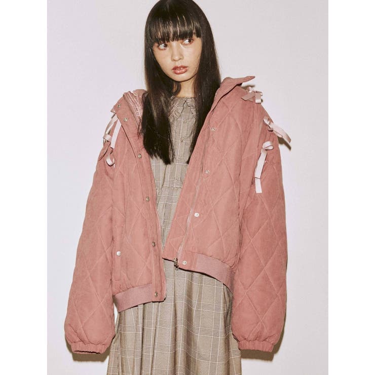 リボンキルティングジャケット[品番：MKSW0034988]｜merry jenny