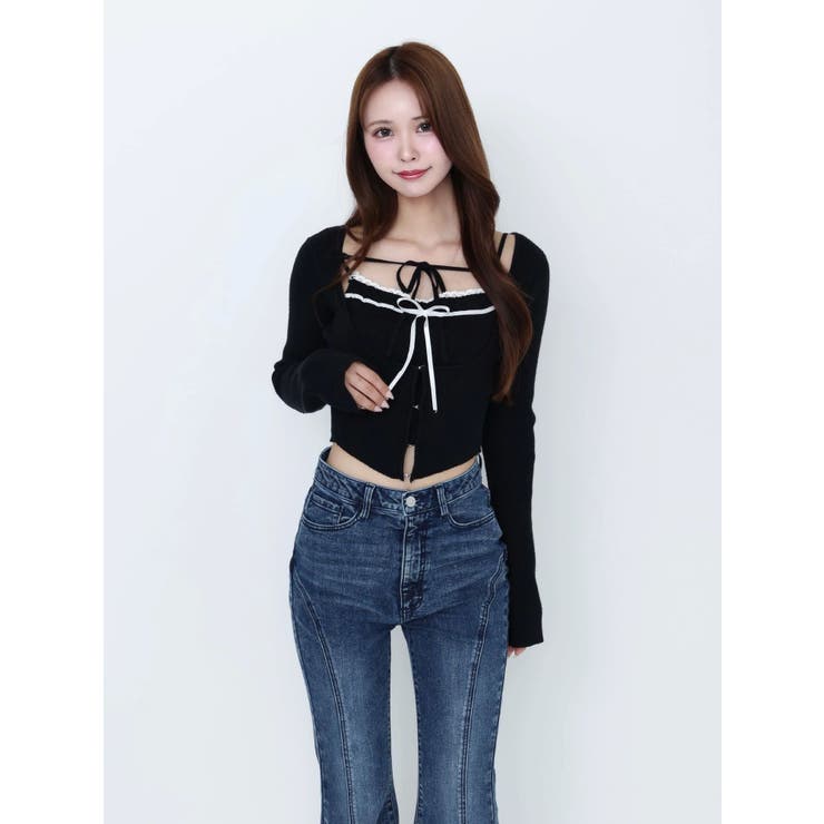 バイカラーキャミニットアンサンブル[品番：MKSW0068245]｜EATME