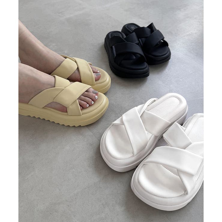 厚底サンダル レディースフラットサンダル[品番：II000010378