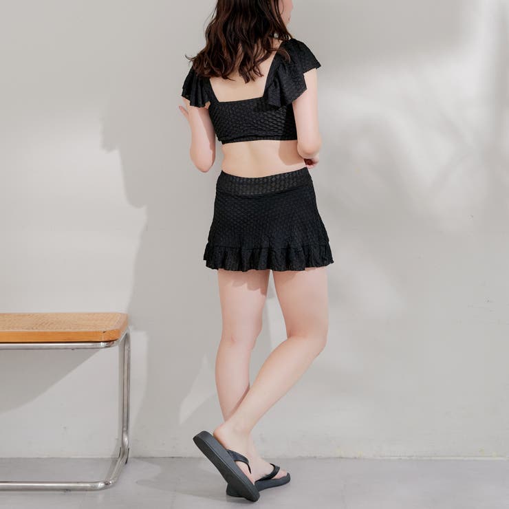 Web限定】肩フリル水着[品番：OLOW0013423]｜RMAF NICE CLAUP / OLIVE