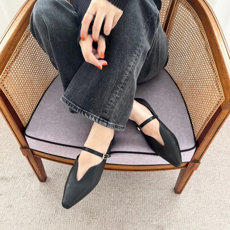 ベルトデザインフラットパンプス/45302[品番：ORTS0008824]｜ORiental