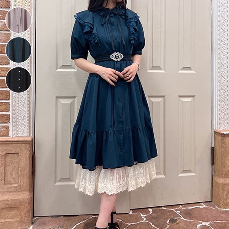 肩フリルワンピース[品番：IGAW0003757]｜axes femme（アクシーズ