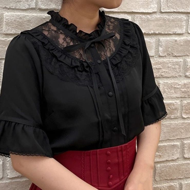 レースヨークブラウス[品番：IGAW0003666]｜axes femme（アクシーズ