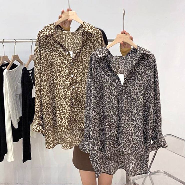 柄シャツ ヒョウ柄 レオパード柄[品番：DCTW0004512]｜Decorative