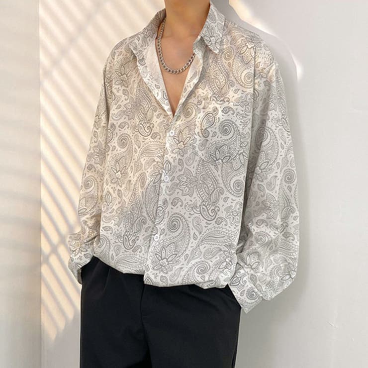 柄シャツ ペイズリー柄 長袖シャツ[品番：DCTW0004158]｜Decorative