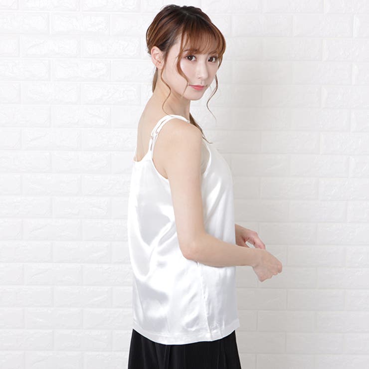サテン キャミソール トップス[品番：LCLW0002442]｜レースレディース