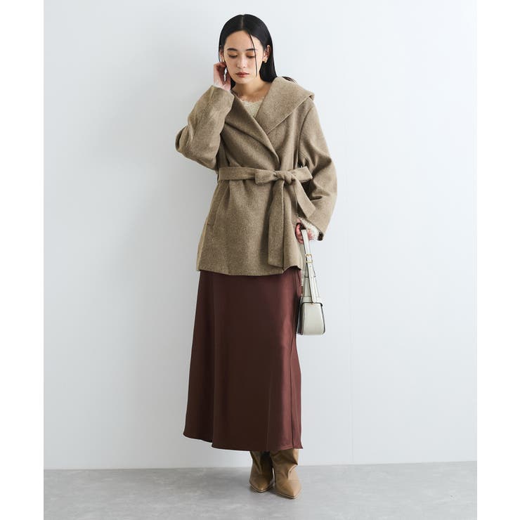 毛混ショールカラーコート[品番：VISW0040026]｜VIS （ビス ）の
