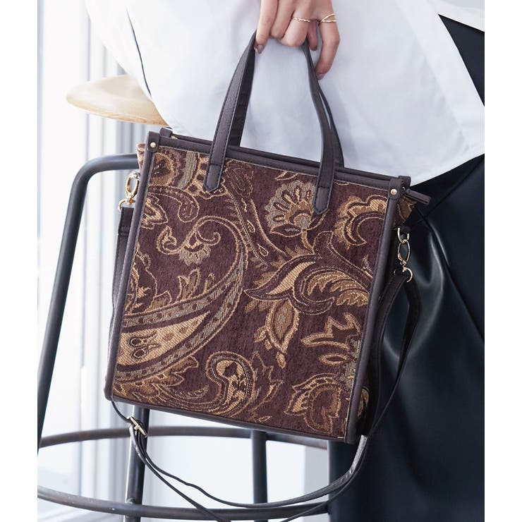 2WAY】ペイズリー柄トートバッグ[品番：VISW0009477]｜VIS （ビス ）の