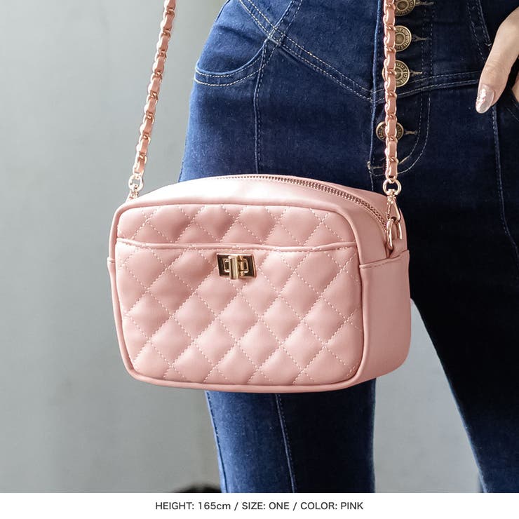 キルティングスクエアチェーンショルダーバッグ [21600 ミニバッグ