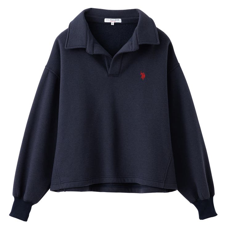 U．S．POLO ASSN．】表ピーチポロ衿スウェット[品番