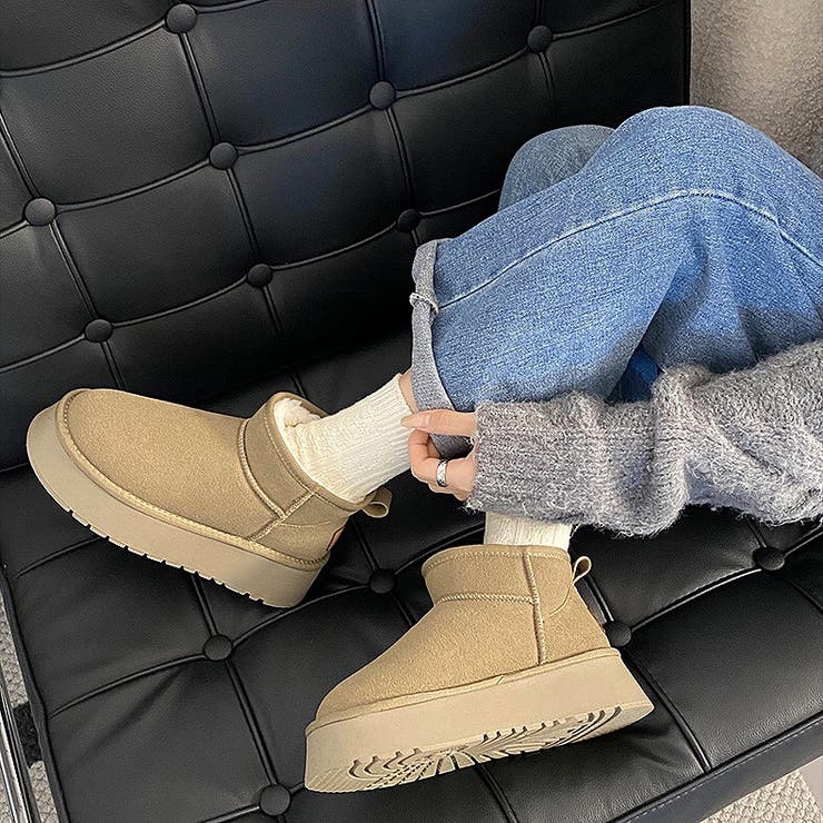 厚底ショートムートンブーツ 秋 冬[品番：SHNW0010240]｜SHEENA