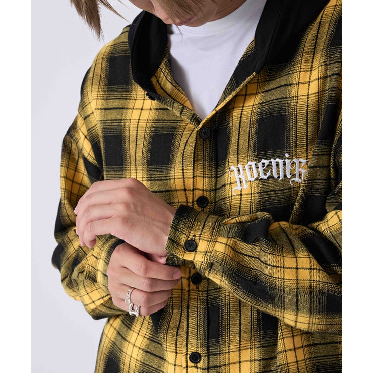 フード付き チェックシャツ[品番：LEVM0009302]｜REGIEVO（レジエボ