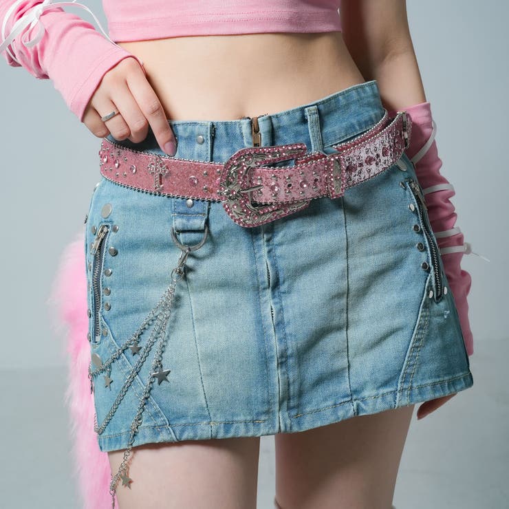 Y2Kギャルキラキラベルト 韓国 夢展望[品番：YU000046986]｜夢展望