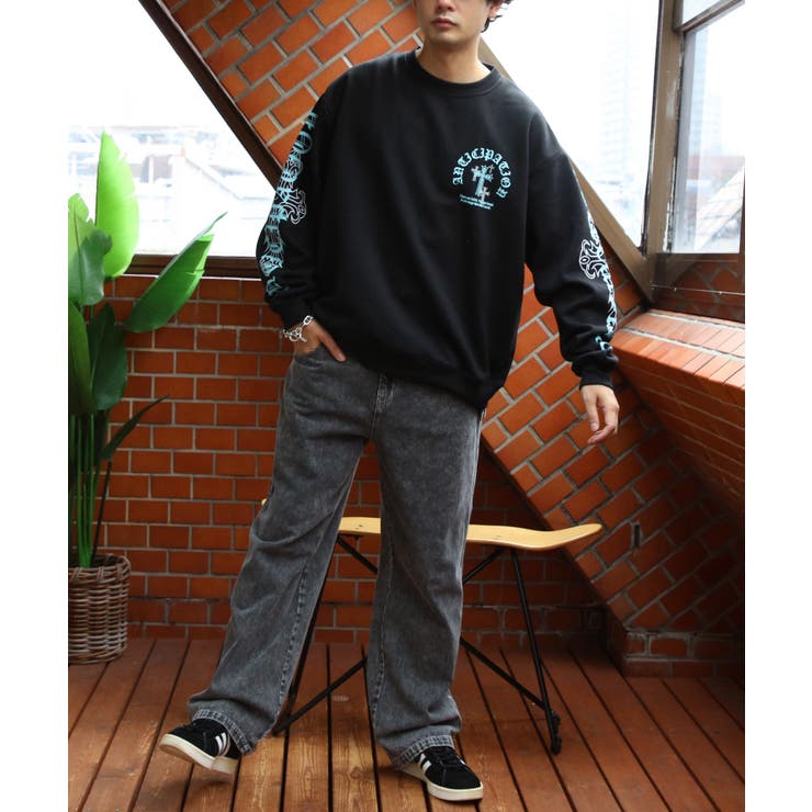 ロゴプリントトレーナー メンズ スウェット ストリート [品番