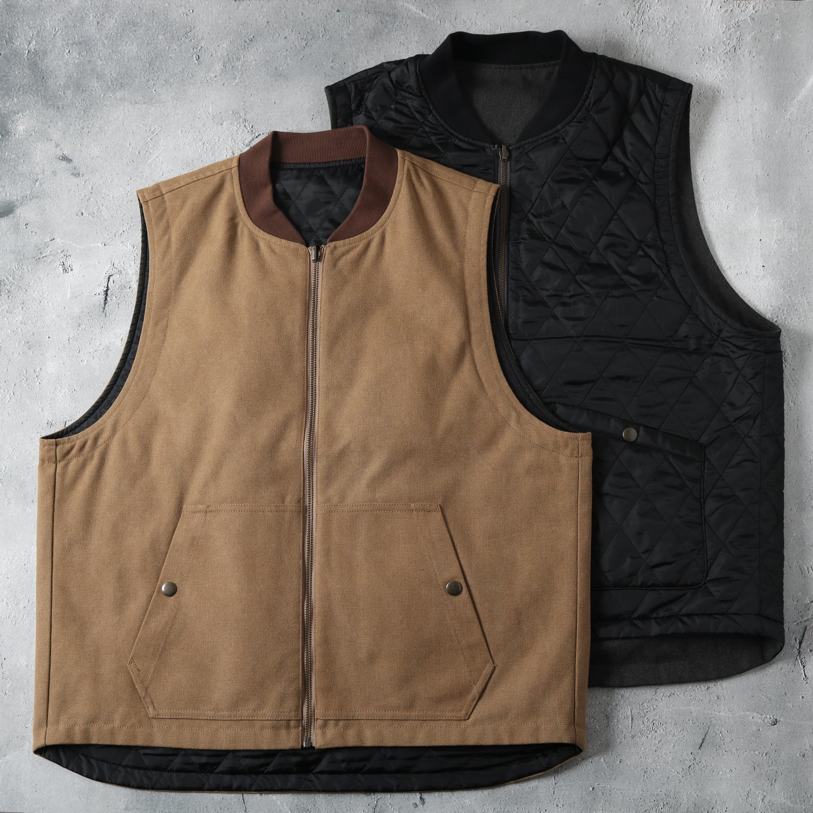 Light Duck Reversible Vest BR-25374 – BARNS OUTFITTERS (バーンズ