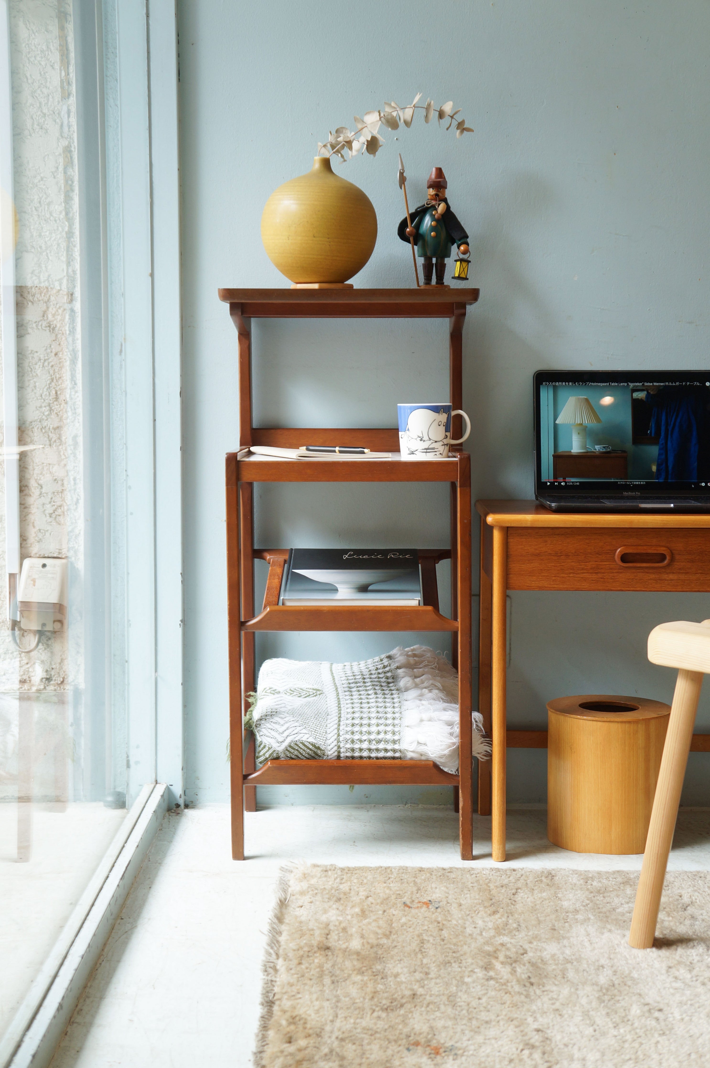 オールドカリモク サイドシェルフ マガジンラック/Old Karimoku Side