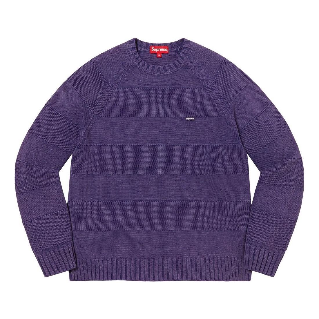 Supreme SS23 Week 4 Small Box Stripe Sweater 'Purple' SUP-SS23-088
